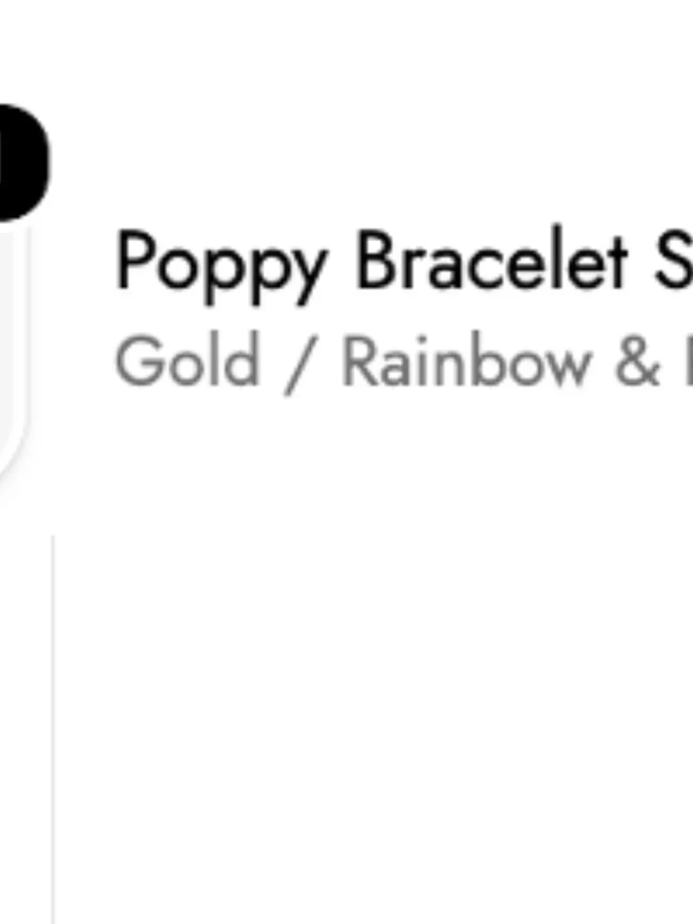 Gorjana Poppy Bracelet Set of 5 Gold Rainbow Pearlized Bea
